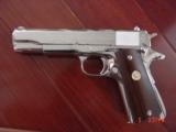 Colt 1911,45ACP,WWII,Pacific Theater,bright nickel,engraved,Rosewood grips,fitter case,w/7 nickel bullets,made 1970-awesome !! - 13 of 15
