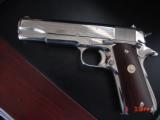 Colt 1911,45ACP,WWII,Pacific Theater,bright nickel,engraved,Rosewood grips,fitter case,w/7 nickel bullets,made 1970-awesome !! - 11 of 15