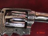 Smith & Wesson Pre Model 10,32-20,4",Master engraved & signed by A.LoPrinzi, refinished nickel,awesome work of art !! - 5 of 15