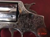 Smith & Wesson Pre Model 10,32-20,4",Master engraved & signed by A.LoPrinzi, refinished nickel,awesome work of art !! - 3 of 15