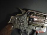 Smith & Wesson Pre Model 10,32-20,4",Master engraved & signed by A.LoPrinzi, refinished nickel,awesome work of art !! - 15 of 15