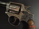 Smith & Wesson Pre Model 10,32-20,4",Master engraved & signed by A.LoPrinzi, refinished nickel,awesome work of art !! - 14 of 15