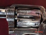 Smith & Wesson Pre Model 10,32-20,4",Master engraved & signed by A.LoPrinzi, refinished nickel,awesome work of art !! - 4 of 15