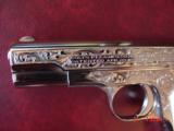 Colt 1903,32ACP, hammerless,1920,master engraved by S.Leis & refinished bright nickel,bonded ivory grips,awesome work of art ! 97 years old !! - 5 of 15