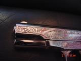 Colt 1903,32ACP, hammerless,1920,master engraved by S.Leis & refinished bright nickel,bonded ivory grips,awesome work of art ! 97 years old !! - 9 of 15