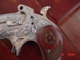 Bond Arms Cowboy Derringer 410/45LC,fully engraved by Flannery Engraving,& polished,awesome pocket hand cannon-a work of art !! - 3 of 15
