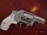 Smith & Wesson 640-3 Hammerless,357Mag,2.125"fully engraved by Flannery engraving,pearlite grips,awesome pocket gun,or purse !! - 1 of 15