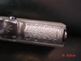 Colt Mustang Pocketlite 380,fully engraved & polished by Flannery Engraving,Pearlite grips,never fired,awesome work of art ! - 9 of 15