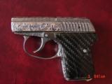 Seecamp LWS 380,fully deep hand engraved by Flannery Engraving,Carbon fiber grips,box,certificate, a true 1 of a kind masterpiece !! - 2 of 15