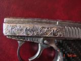 Seecamp LWS 380,fully deep hand engraved by Flannery Engraving,Carbon fiber grips,box,certificate, a true 1 of a kind masterpiece !! - 4 of 15