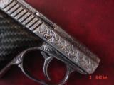 Seecamp LWS 380,fully deep hand engraved by Flannery Engraving,Carbon fiber grips,box,certificate, a true 1 of a kind masterpiece !! - 5 of 15