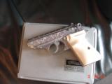 Walther PPK/S Interarms 380,fully deep hand engraved & polished by Flannery Engraving,Bonder Ivory grips,certificate,box,target,2 mags, awesome !! - 8 of 15