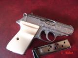 Walther PPK/S Interarms 380,fully deep hand engraved & polished by Flannery Engraving,Bonder Ivory grips,certificate,box,target,2 mags, awesome !! - 15 of 15