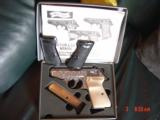 Walther PPK/S Interarms 380,fully deep hand engraved & polished by Flannery Engraving,Bonder Ivory grips,certificate,box,target,2 mags, awesome !! - 7 of 15