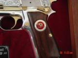 Browning Hi Power 40S&W,2nd Amendment commemorative,bright nickel & gold,engraved,never fired,in pres case,awesome !! - 3 of 15