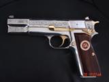 Browning Hi Power 40S&W,2nd Amendment commemorative,bright nickel & gold,engraved,never fired,in pres case,awesome !! - 14 of 15