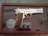 Browning Hi Power 40S&W,2nd Amendment commemorative,bright nickel & gold,engraved,never fired,in pres case,awesome !! - 7 of 15