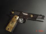 Kimber Gold Match II,45,#200 of 200,NRA High Caliber Club,last one made,24k lettering,3 mags,Burl grips,Custom Shop 1911,box & manual,awesome looking
- 14 of 15