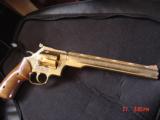 Dan Wesson 24K plated,factory engraved,#110 of 750,44 mag,2nd Amendment,awesome work of art !! - 7 of 15