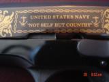 Colt
Government Model MKIV Series
US NAVY Commemorative,high gloss gold & blue,bamboo style grips,engraved #34,box & manual,awesome showpiece,& rare - 6 of 15