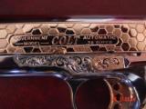 Colt Government Competition Series,38 Super, engraved, refinished Rose Gold,bright stainless frame,series 70,custom grips,2 mags,1 of a kind showpiece - 2 of 15