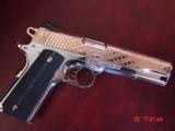 Colt Government Competition Series,38 Super, engraved, refinished Rose Gold,bright stainless frame,series 70,custom grips,2 mags,1 of a kind showpiece - 1 of 15