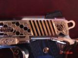 Colt Government Competition Series,38 Super, engraved, refinished Rose Gold,bright stainless frame,series 70,custom grips,2 mags,1 of a kind showpiece - 3 of 15