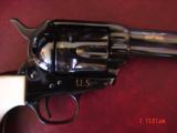Uberti SAA 7 1/2" 45LC, Custer 7th Cavalry Tribute,in fitted case,gold engraved,belt buckle,never fired,#148 of 500,awesome showpiece!! - 8 of 15