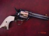 Uberti SAA 45LC,Roy Rogers Commemorative,4 3/4",gold Cylinder & accents,stag grips,fitted wood case,never fired,awesome showpiece,#150 !! - 1 of 15