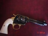 Colt Bisley Flannery Engraved,circa 1902,32WCF,5.5",blue with 24K accents & 24K gold wire inlay,real Ivory grips,1 of a kind work of art !! - 6 of 15
