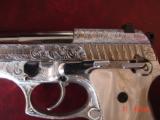 Taurus PT58HC Plus, rare 19 round 380, fully engraved & polished by Flannery Engraving, Pearlite grips, certificate, box & manual, awesome 1 of a kind - 2 of 15