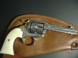Colt Bisley 1906, 32WCF,4.75", Cattelbrand engraved & polished by Clint Finley,24k accents,real ivory grips,nicer than photos-awesome 1 of a kind - 15 of 15