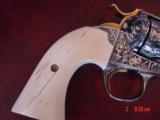 Colt Bisley 1906, 32WCF,4.75", Cattelbrand engraved & polished by Clint Finley,24k accents,real ivory grips,nicer than photos-awesome 1 of a kind - 6 of 15