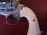 Colt Bisley 1906, 32WCF,4.75", Cattelbrand engraved & polished by Clint Finley,24k accents,real ivory grips,nicer than photos-awesome 1 of a kind - 4 of 15