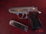 Walther PPK/S, 1 of 400 Premier,380,Engraved with Gold eagle,Rosewood engraved grips,2 mags,awesome showpiece !! - 1 of 14