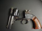 Navy Arms/Uberti
1875 Schofield 3 1/2",Hideout model,45LC, original box,nice wood grips, looks test fired only - 2 of 15