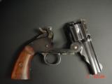 Navy Arms/Uberti
1875 Schofield 3 1/2",Hideout model,45LC, original box,nice wood grips, looks test fired only - 15 of 15