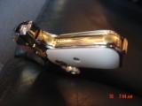 Colt 1903,32 acp, fully refinished in bright mirror nickel with 24K gold accents,& 1 gold mag,bonded ivory grips, made 1920, awesome showpiece !! - 6 of 15