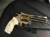 Colt Diamondback 38,4" fully refinished in bright nickel with 24K gold accents,made in 1968,bonded ivory grips,a real awesome showpiece !! - 15 of 15