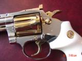 Colt Diamondback 38,4" fully refinished in bright nickel with 24K gold accents,made in 1968,bonded ivory grips,a real awesome showpiece !! - 3 of 15