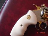 Colt Diamondback 38,4" fully refinished in bright nickel with 24K gold accents,made in 1968,bonded ivory grips,a real awesome showpiece !! - 6 of 15