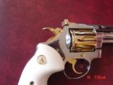 Colt Diamondback 38,4" fully refinished in bright nickel with 24K gold accents,made in 1968,bonded ivory grips,a real awesome showpiece !! - 7 of 15