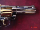Colt Diamondback 38,4" fully refinished in bright nickel with 24K gold accents,made in 1968,bonded ivory grips,a real awesome showpiece !! - 8 of 15