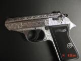 Walther PPK/S 22LR,fully Flannery Engraved,NIB,2 mags,double action & way nicer than my photos. awesome work of art ! - 2 of 15