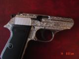 Walther PPK/S 22LR,fully Flannery Engraved,NIB,2 mags,double action & way nicer than my photos. awesome work of art ! - 1 of 15