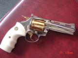 Colt Diamondback 1975,4" fully refinished bright nickel & 24K gold accents,bonded ivory grips,finished June 2018,awesome showpiece-nicer in perso - 1 of 15