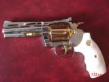 Colt Diamondback 1975,4" fully refinished bright nickel & 24K gold accents,bonded ivory grips,finished June 2018,awesome showpiece-nicer in perso - 4 of 15