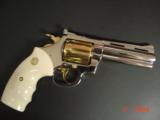 Colt Diamondback 1975,4" fully refinished bright nickel & 24K gold accents,bonded ivory grips,finished June 2018,awesome showpiece-nicer in perso - 9 of 15
