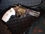 Colt Diamondback 1975,4" fully refinished bright nickel & 24K gold accents,bonded ivory grips,finished June 2018,awesome showpiece-nicer in perso - 7 of 15