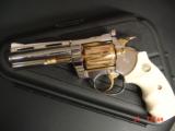 Colt Diamondback 1975,4" fully refinished bright nickel & 24K gold accents,bonded ivory grips,finished June 2018,awesome showpiece-nicer in perso - 8 of 15